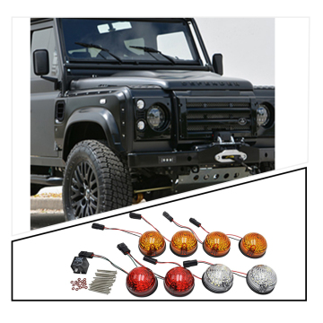 10PCs Clear Lens LED Lamp Upgrade Kit for Land Rover DEFENDER 2010-2018