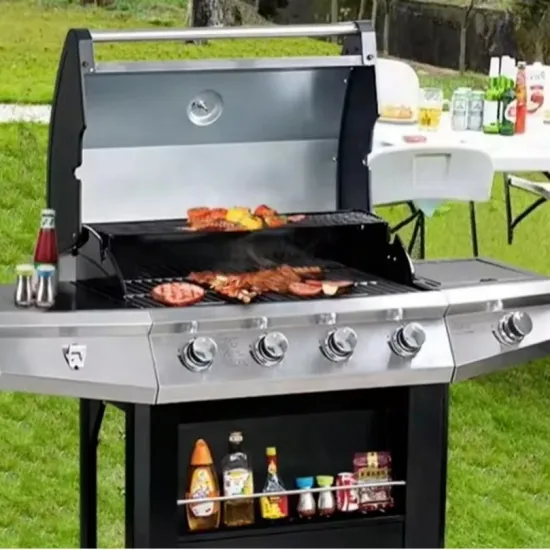 Gas BBQ Grill Outdoor with 4 Burners
