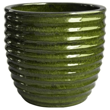 Promotional Ceramic Succulent Flower Pot Round Rib Pot