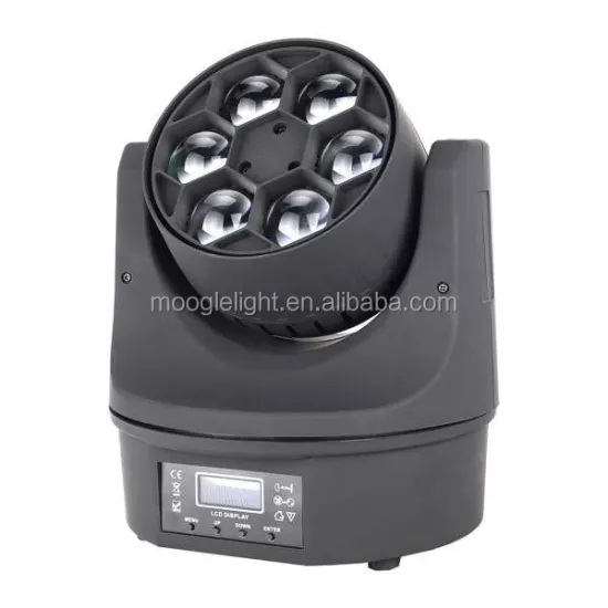 Moogle Mini Six Beam Moving Head Stage Light RGBW 6x10W for Weddings and Night Clubs