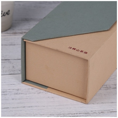 Carton en papier brun kraft box de vin magnétique plissable