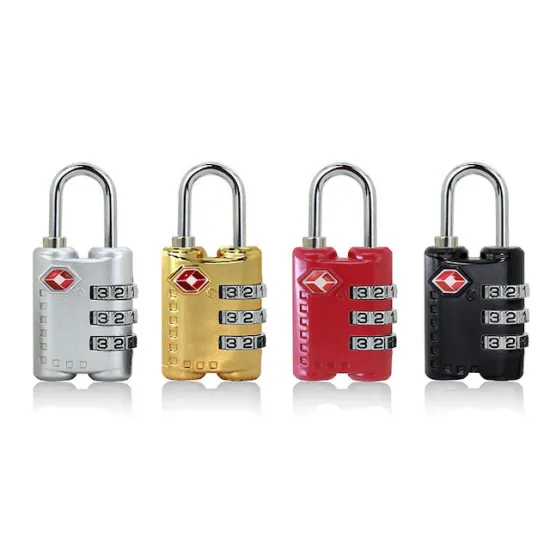 Custom Design 3-Digit Outdoor Luggage Padlocks with TSA Approval and Combination Lock Password Security