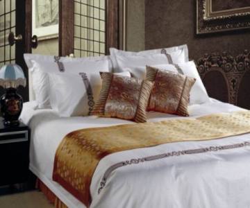 Luxushotel Leinen Satin weiß 100 % Baumwolle