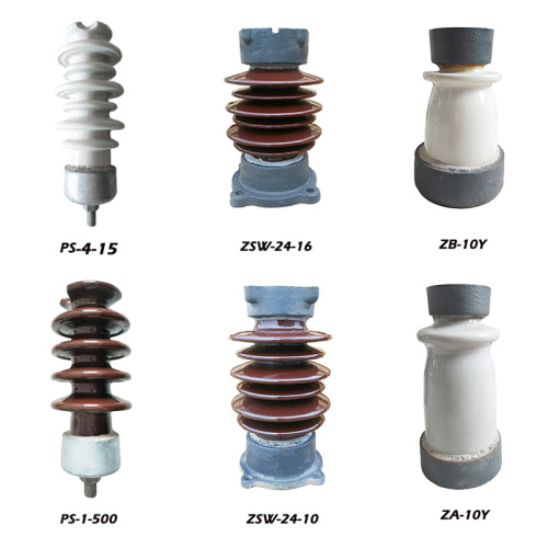 Electric power circuit post type porcelain insulators