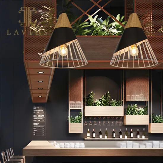 Japanese Style E27 Lampshade Metal Pendant for Restaurant