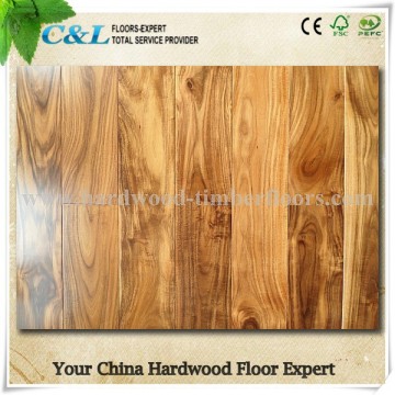 C&L golden color handscraped Acacia solid wood flooring