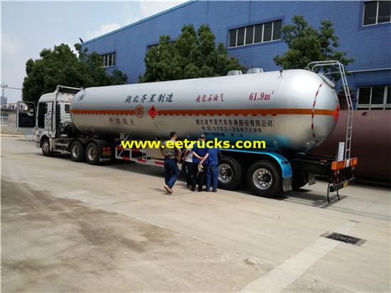 62cbm Tri-Axle yi amfani da Propane Semi Trailers