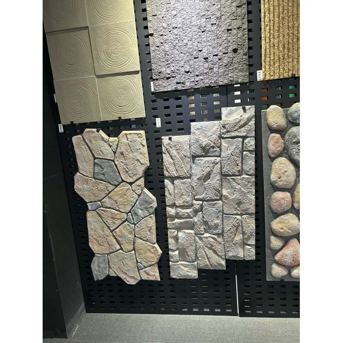 Panel Dinding Batu Pu 3d Panel Pelepasan VOC Rendah Panel Gempa Bumi Mempertahankan Batu B1 Gred B1 Bahan Bertauliah Therma