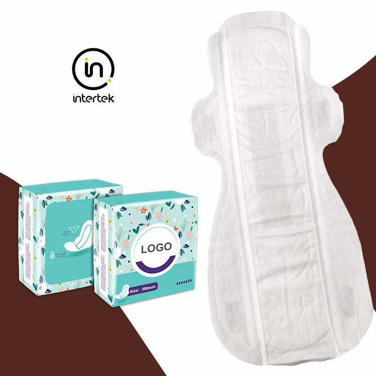 360mm herbal cotton knitted female hygiene pad