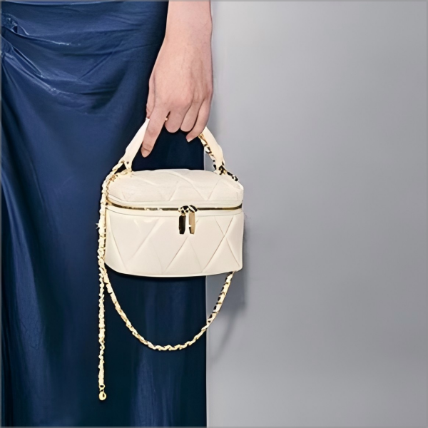 2025 Summer Fashion Striped Chain Box Handbag
