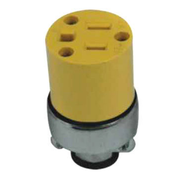 Soket 2-tiang 3-wire vinil, 15A-125V