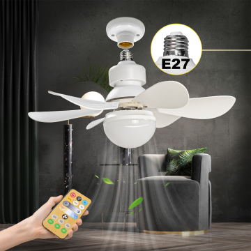 Modern Dimmable E27 LED Ceiling Fan Light With Remote Control