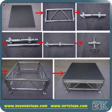 quickly assemble aluminum square tube simple stage