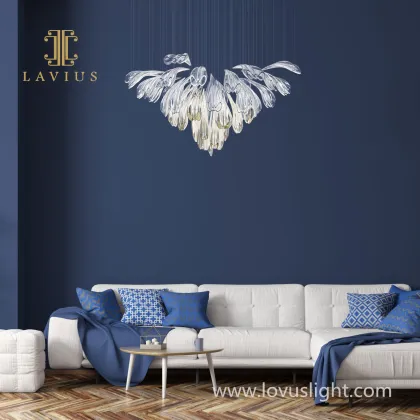 Popular morning glory chandelier villa living room lighting chandelier indoor lighting villa chandelier