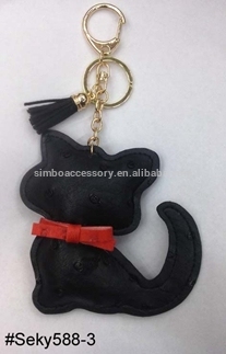 keyring/animal keychain/leather keychain/cat keychain/key chain/promotional gifts
