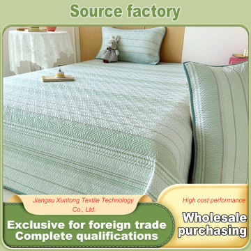 Capa de cama de algodão lavado de alta densidade premium