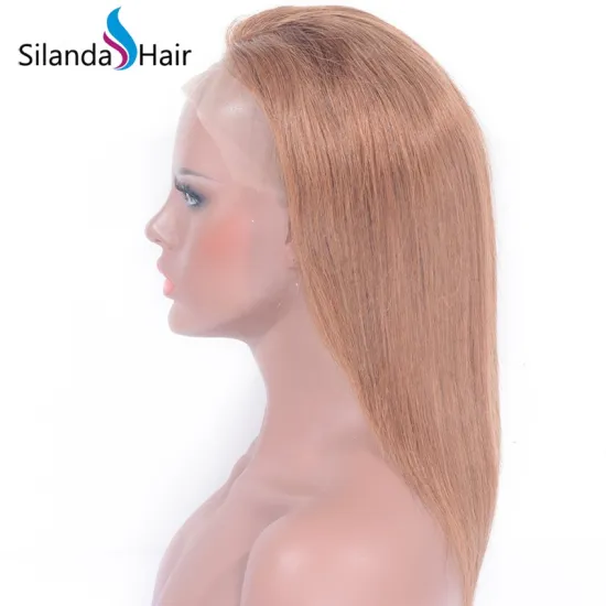 #30 Brazilian Remy Straight Human Hair Lace Frontal Wigs