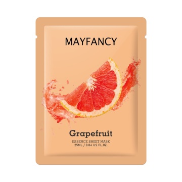 Masque de feuille de visage hydratant le pamplemousse pour la beauté