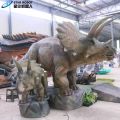 Kombinasi triceratops animatronik yang realistis untuk dijual