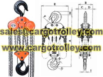 Manual chain hoist capacity and features