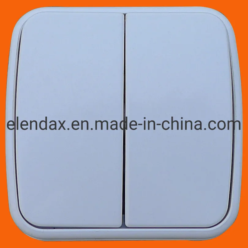 Interruptor de luz de pared de 2 vías y 1 vía montado en superficie