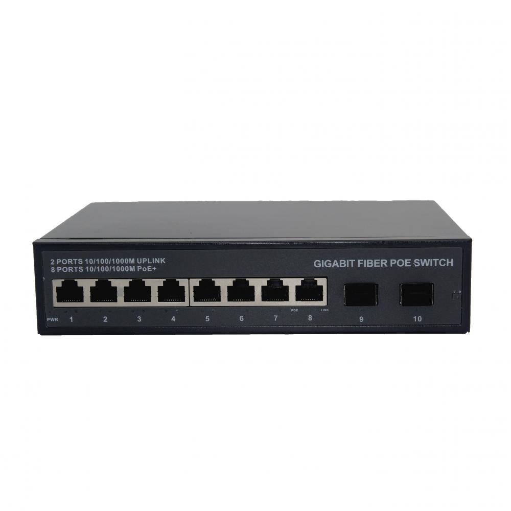 8 Downlink PoE RJ45 Ports