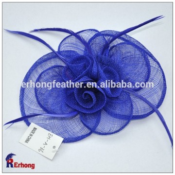 100% philippine sinamay church party feather hat with flower