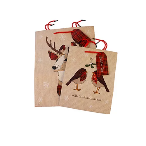 Recycled Shopping Christmas Kraft Paper Bag