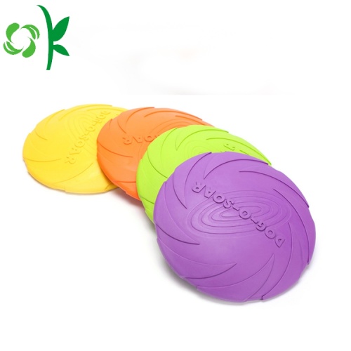 Unieke spiraal vliegend Disc Huisdier Toy Silicone Frisbee