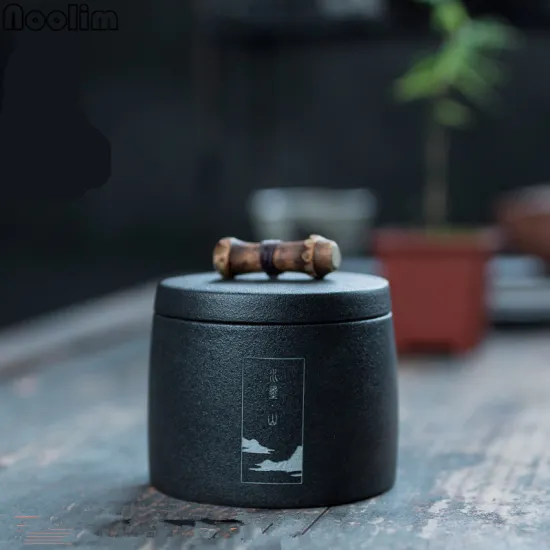 Creative Antique Pottery Handmade Sealed Spice Jar Portable Kitchen Storage Tank Travel Tea Caddies Home Food Containers