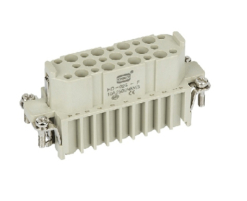 Industrial Harting Electrical Connector 10A 250V 25 Pin Heavy Duty Plastic and Copper Alloy Inserts