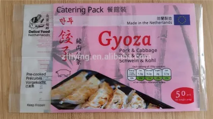 Plastic packing Frozen Bag for quick frozen snacks dumpling