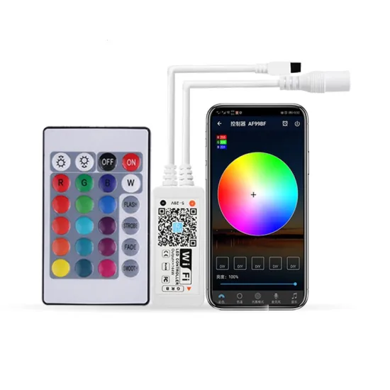 Dimmer LED Controller with 24-Key Remote and Voice Control for RGB LED Strip (Alexa & Google Home)