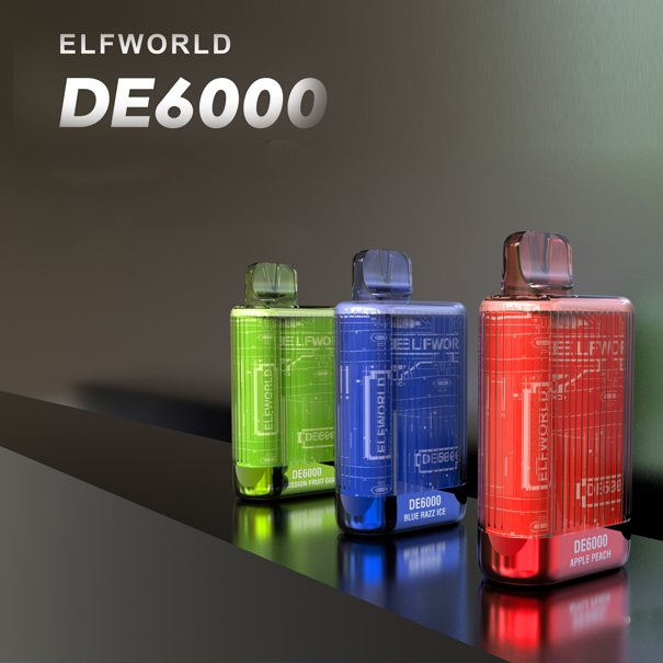 Elfworld 6000 puffs dâu tây dùng vape dùng một lần