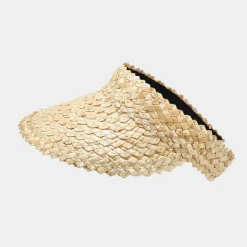 2024 Summer Pineapple Weave Wholesale Women's Leisure Visor Cap