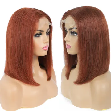 X-TRESS Direct Factory Sale 100% Human Hair Wig Short Wig Human Hair Lace Front Straight Brazilian Hair Wig For Black Women