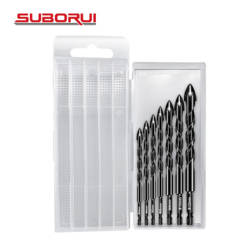 SUBORUI 5mm-12mm Carbide Tip Drill Bit Set for Glass, Tile, Brick, and Concrete
