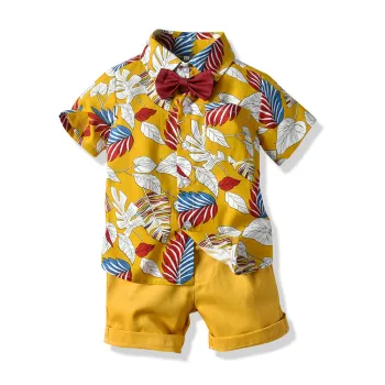 2021 Wholesale Asian-Striped Cartoon Baby Suits for Boys at Boutique Kids Clothing Store