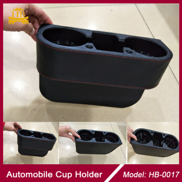 Plastic PVC Leather multi-function Car cup holder drink holder for front seat