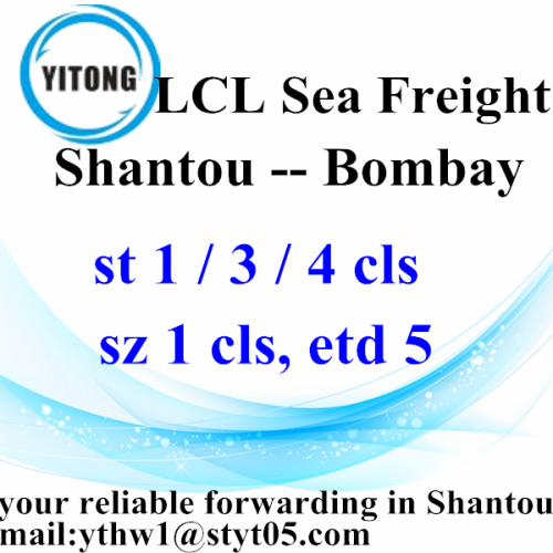 Servizi di Frwight di mare LCL da Shantou a Bombay