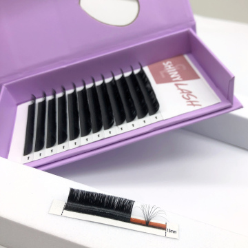 Custom Logo Matte Black Lash Extension Trays - Wholesale 0.05 cc 8mm-25mm