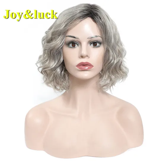 Finger Wave Wholesale Wigs for Women Ladies Hair Party Black Ombre Blonde Brown Natural Water Wave Short Synthetic Hair Wigs