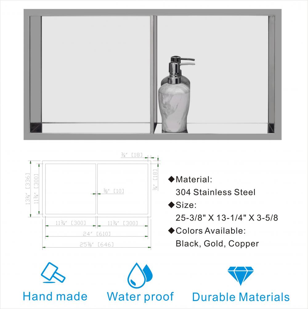 Handmade Double Shower niche