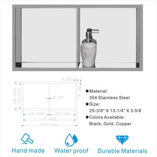 Bestseller handgefertigter Doppelschalenwaschbecken mit integrierter Nische