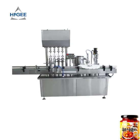 Higee Chilli Paste Hot Sauce Filling and Labeling Machine