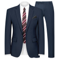 WYWK 2 Piece Men's Suit Wedding Party-Navy Blue-L