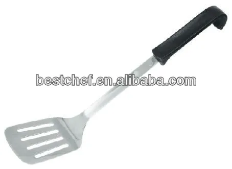 Heat-resistant plastic handle stainless steel Western Slotted turner