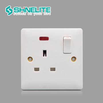 BS standard 13A multi-function socket with neon