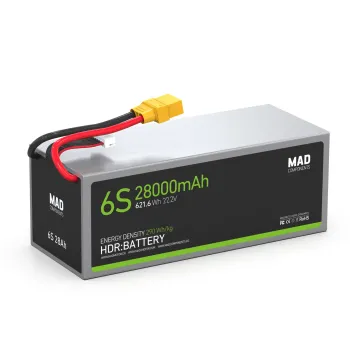 High-Power Density Drone Battery: 28 Ah (27.5 Ah) Lithium Battery for Lightweight Drones