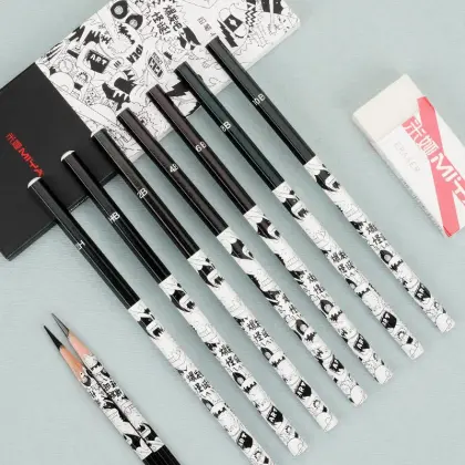 Promotional School Student 8Pcs Weird Pencil Set 2B/2H/HB Hexagonal Standard Pencils